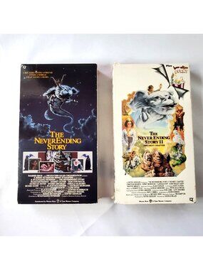 The Neverending Story 1 + 2 VHS Video Movies 1984 1990 Classic Film Set